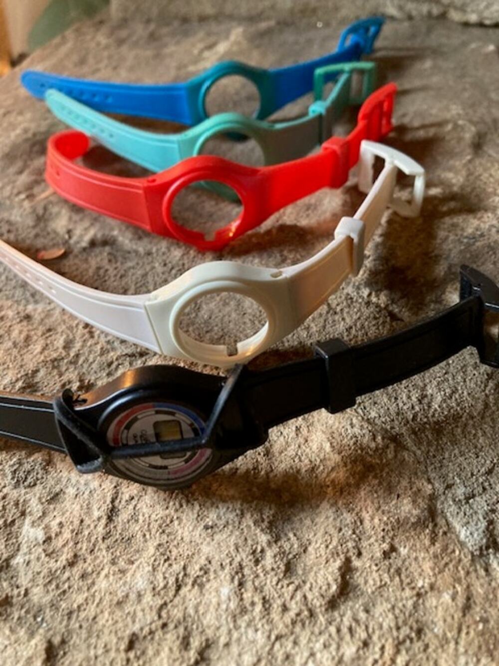 80s Headliners Quartz Interchangeable Watch Set with 5 Bold Silicone Straps